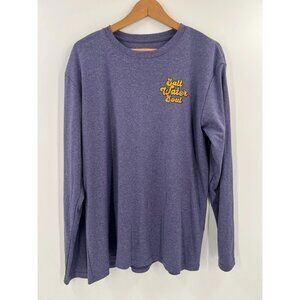 Salt Water Soul Purple Long Sleeve Shirt Mens LG 100% Polyester Crew Neck Casual